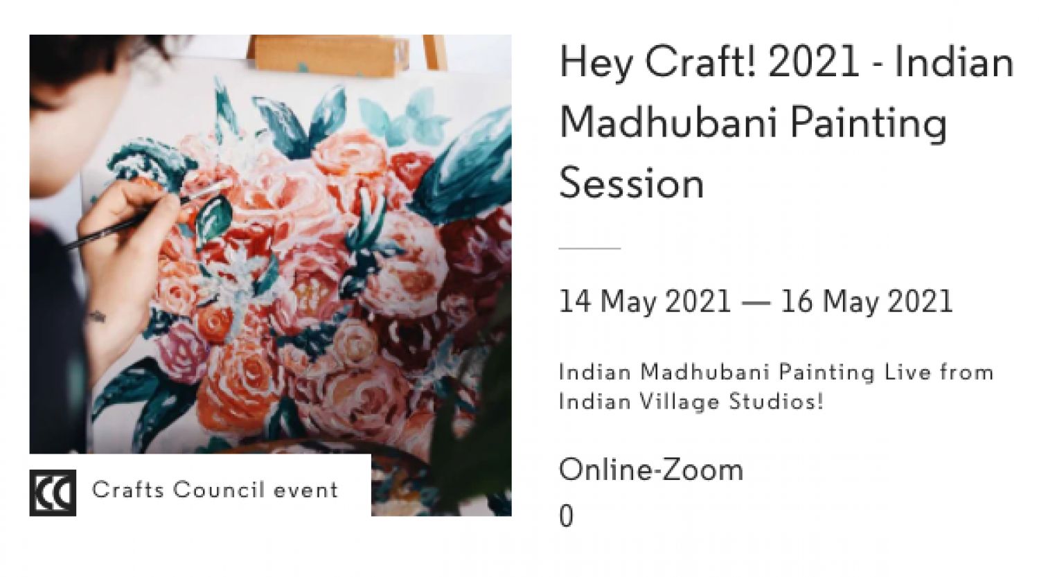 Hey Craft!2021 - Indian Madhubani Painting Session