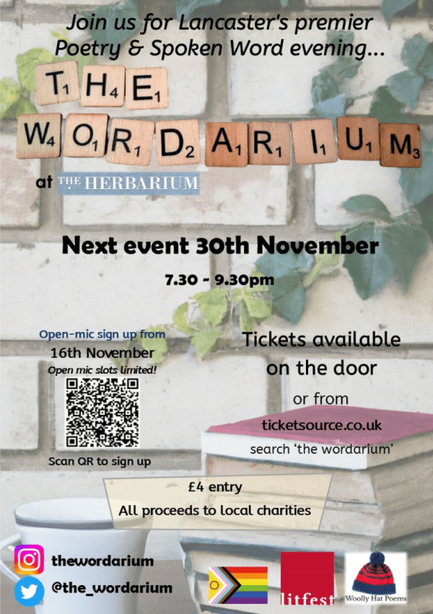 Lancaster Wordarium – Monthly Wooly Hats Poems Events 2022