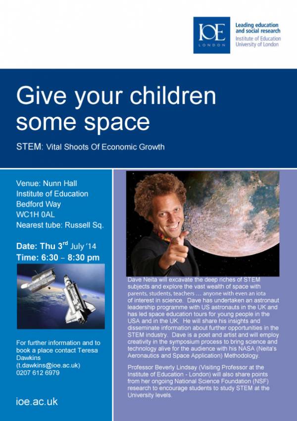 Give Your Children Some Space - STEM: Vital Shoots Of Economic Growth