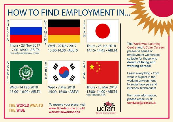 Finding Employment Abroad - UCLAN - March 2018 