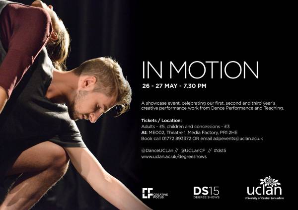 In Motion - UCLAN Dance Performance - 7.30pm- 9pm - 26/5/18 - 27/5/18