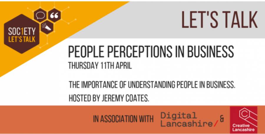 Let's Talk Event - Society 1 - Preston - 5.30pm - 11/4/19