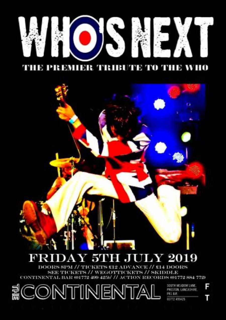 Who\'s Next - Who Tribute Act - New Continental - 8pm - 5/7/19