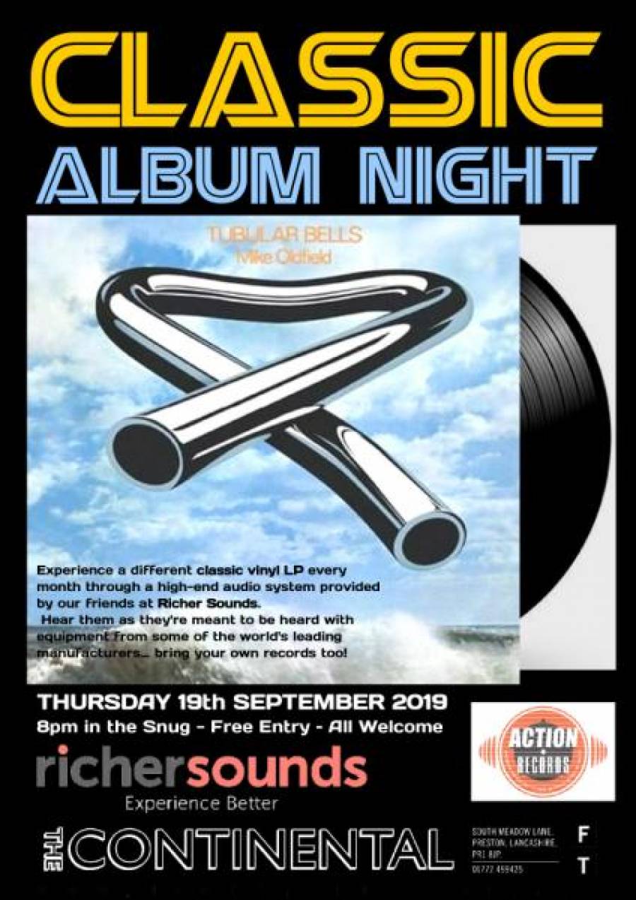 Classic Album Night - Tubular Bells - 8pm - New Continental - 19/9/19