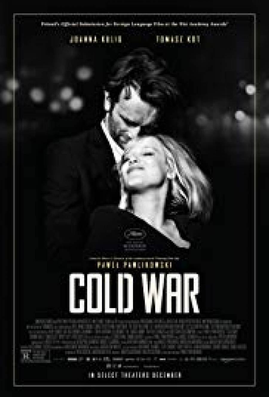 Film Festival - Cold War - UCLAN - 7pm -8.30pm - 16/10/19